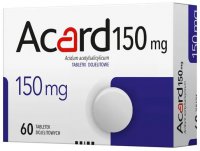 Acard, 150 mg, kwas acetylosalicylowy, 60 tabletek