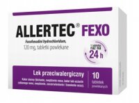 Allertec Fexo,lek,przeciwalergiczny, katar, kichanie, zaczerwienienie, łzawienie oczu, 10tabl.