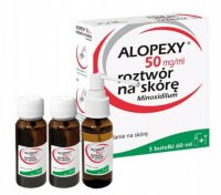 Alopexy 5 %, roztwór na skórę, łysienie, 60 ml x 3 butelki