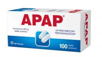 Apap, 500 mg paracetamol, 100 tabletek