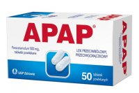 Apap, 500 mg paracetamol, 50 tabletek