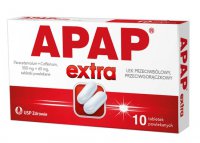 Apap extra, paracetamol + kofeina, 10 tabletek