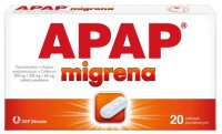 Apap Migrena, doraźne leczenie bólu x 20 tabletek
