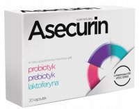 Asecurin, probiotyk, prebiotyk, inulina, 20 kapsułek