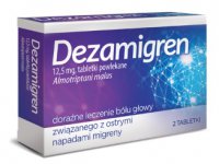 Dezamigren, 12,5 mg, ból głowy, migrena, 2 tabletki