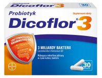 Dicoflor 3, probiotyk,  30 kapsułek