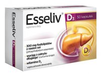 Esseliv D3, fosfolipidy, ostryż długi, witamina D3 x 50 kapsułek