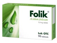 Folik, 0,4mg, kwas foliowy, witamina b9 x 90 tabletek