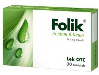 Folik, kwas foliowy, witamina b9, 0,4mg x 30 tabletek