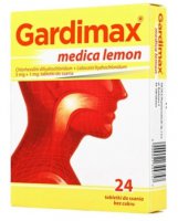 Gardimax medica lemon,  24 tabletki do ssania, bez cukru