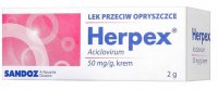 Herpex, 50mg/g,  krem przeciw opryszczce, 2 g