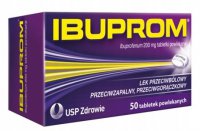 Ibuprom 200mg, ból gorączka p/bólowy, 50 tabletek
