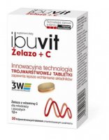 Ibuvit, Żelazo + C 30 tabletek trójwarstwowych