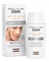 ISDIN Fotoultra 100 Active Unify, korygujący przebarwienia spf 50+, 50 ml