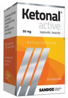Ketonal Active 50mg, lek przeciwbólowy, 20 kapsułek