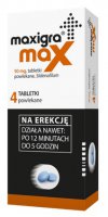 Maxigra Max, 50 mg, syldenafil, 4 tabletki