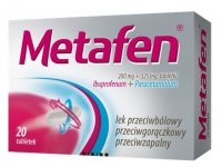 Metafen, ibuprofen 200 mg + paracetamol 325 mg, 20 tabletek