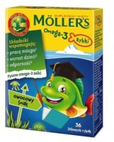 Moller's Omega-3 Rybki, smaki owocowy, 36 żelek