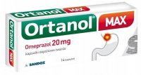 Ortanol MAX , 20mg, omeprazolum, zgaga, nadkwaśność ,14kapsułek, InPharm