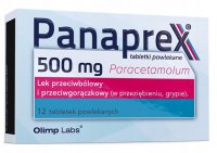 Panaprex 500 mg , Paracetamol, lek, przciwbólowy, przeciwgorączkowy, 12 tabletek