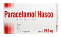 Paracetamol, Hasco, 250mg, czopki, lek przeciwbólowy, przeciwgorączkowy,10 sztuk