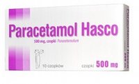 Paracetamol, Hasco, 500mg, czopki. lek przeciwbólowy, przeciwgorączkowy, 10 czopków