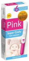 Pink, Strumieniowy Super Czuły test ciążowy, 1 sztuka