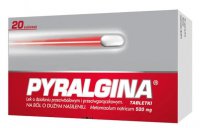 Pyralgina 500 mg, lek przeciwbólowy, 20 tabletek