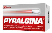 Pyralgina 500 mg, lek przeciwbólowy, 50 tabletek