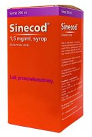 Sinecod, syrop przeciwkaszlowy, 1,5 mg/ml,  200 ml ,  Inpharm