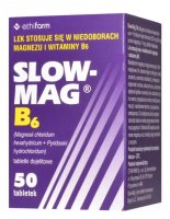 Slow-Mag B6, magnez +  wit B6, 50 tabletek dojelitowych