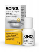Sonol, płyn do stosowania na skórę, infekcje skóry, opryszczka, 8g