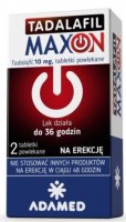 Tadalafil Maxon, 10 mg, dla mężczyzn, 2 tabletki