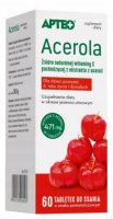 Apteo, Acerola, 60 tabletek do ssania o smaku pomarańczy