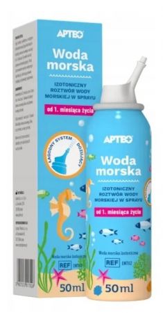 Apteo, Woda morska, izotoniczna dla dzieci od 1. miesiąca życia, 100 ml