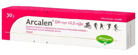 Arcalen, maść, siniaki, stłuczenia, 30g