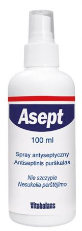 Asept Spray, płyn do dezynfekcji skóry, 100 ml