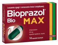 Bioprazol Bio Max, 20mg, lek na zgaga, 14 kapsułek dojelitowych