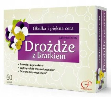 Colfarm, Drożdże z bratkiem, 60 tabletek