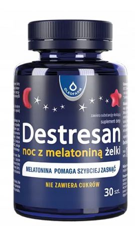 Destresan Noc z melatoniną żelki, 30 sztuk