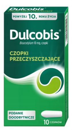 Dulcobis 10 mg, czopki przeczyszczające, 10 czopków