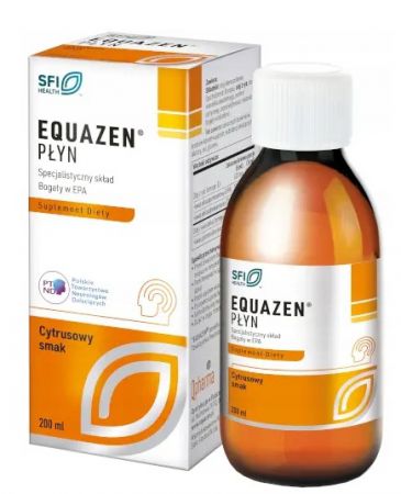 Equazen Płyn, Kwasy Omega-3 i Omega-6, Smak cytrusowy, 200ml 