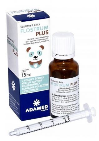 Flostrum Plus, krople bakterie kwasu mlekowego, 15 ml