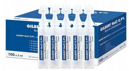 Gilbert, Natrium Chloratum 0,9%, 5 ml x 100 ampułek