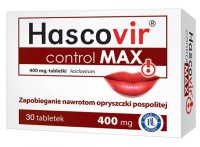 Hascovir, control Max, opryszczka 400 mg x 30 tabletek