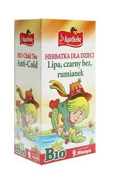 Herbatka dla dzieci lipa, czarny bez, rumianek - 20 saszetek