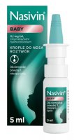 Nasivin BABY  0,01%  krople do nosa 5ml, dla niemowląt powyżej 3 miesiąca