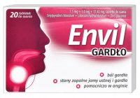 Envil gardło, ból gardła, 20 tabletek do ssania