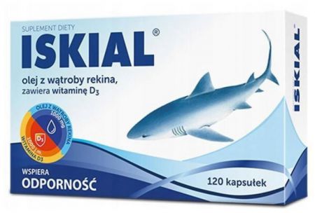 Iskial, olej z wątroby rekina, 120 kapsułek