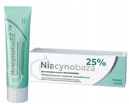 Niacynobaza 25%, skoncentrowane serum z niacynamidem, do twarzy i ciała, 30 g